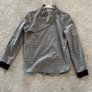 Zara plaid blouse